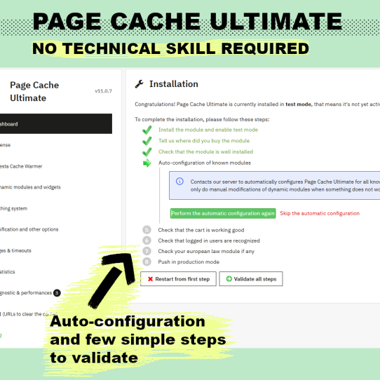 Page Cache accélère votre boutique Prestashop